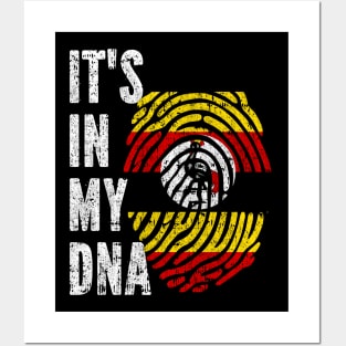 IT'S IN MY DNA Uganda Flag Men Women Kids Posters and Art